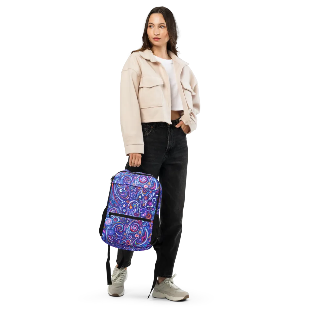 Cosmic Marbles on Utility Backpack — Top print