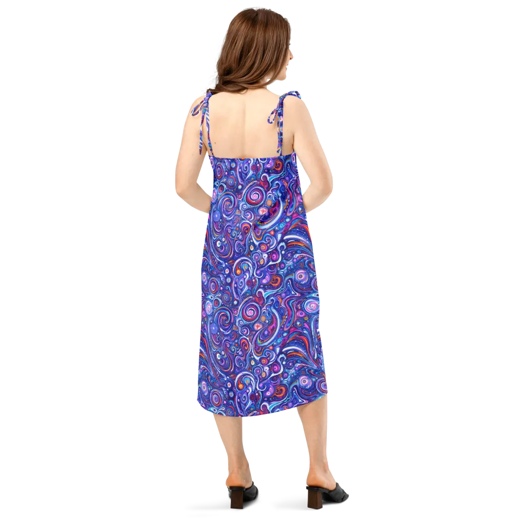 Cosmic Marbles on Slip Dress — Back