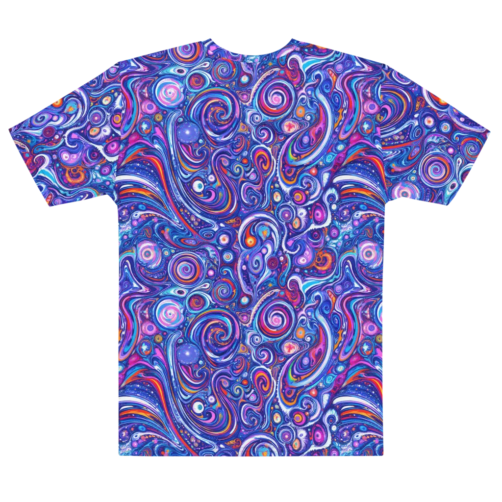 Cosmic Marbles on Men's Cotton Crew Neck T-Shirt — Front print