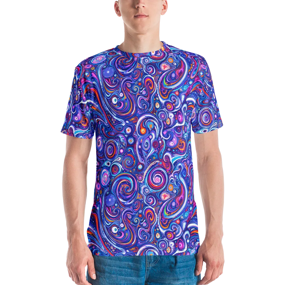 Cosmic Marbles on Men's Crew Neck T-Shirt — Front