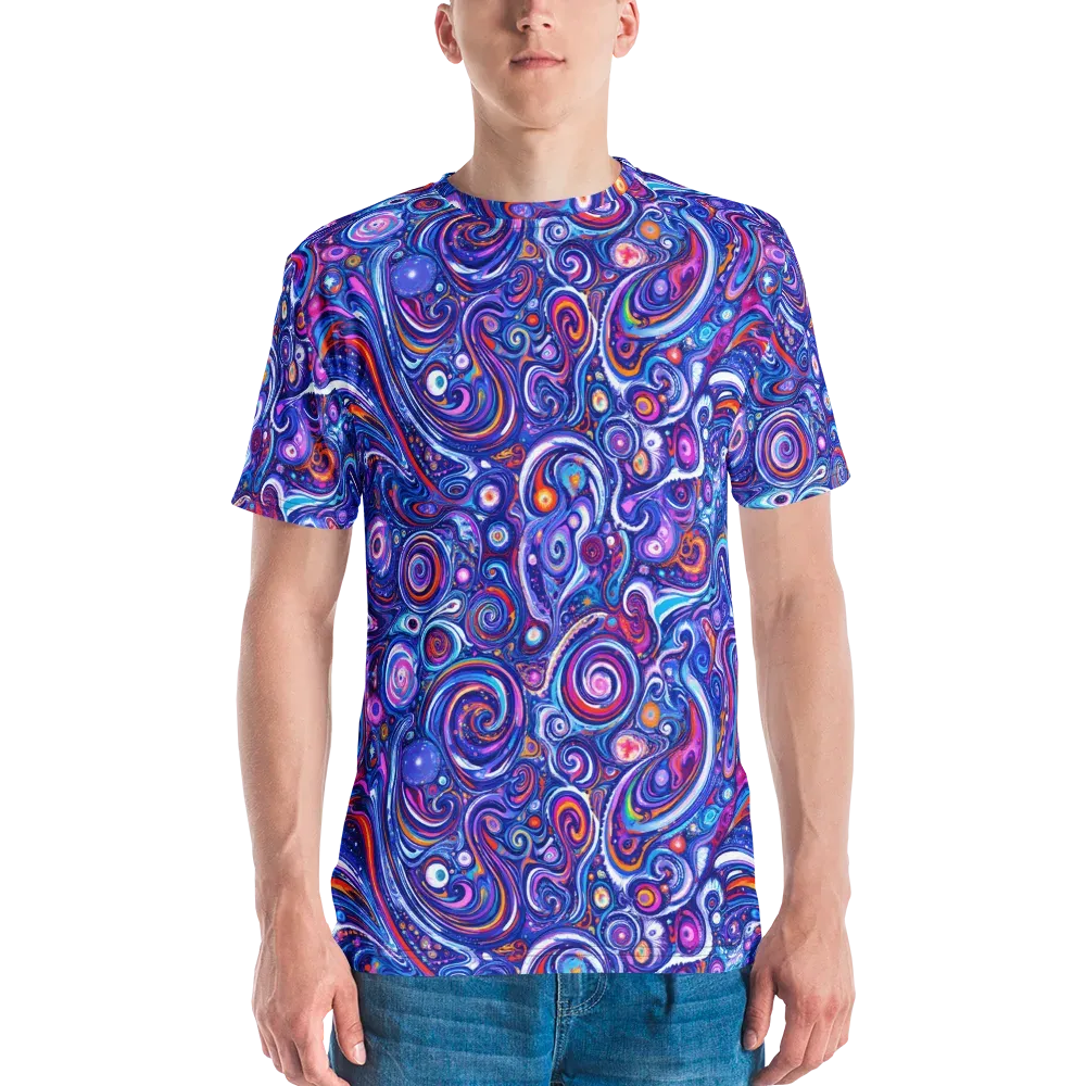 Cosmic Marbles on Men's Crew Neck T-Shirt — Front