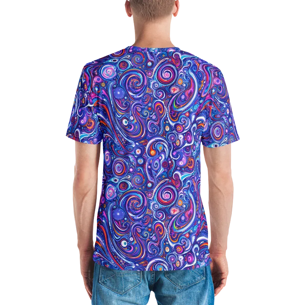 Cosmic Marbles on Men's Crew Neck T-Shirt — Back