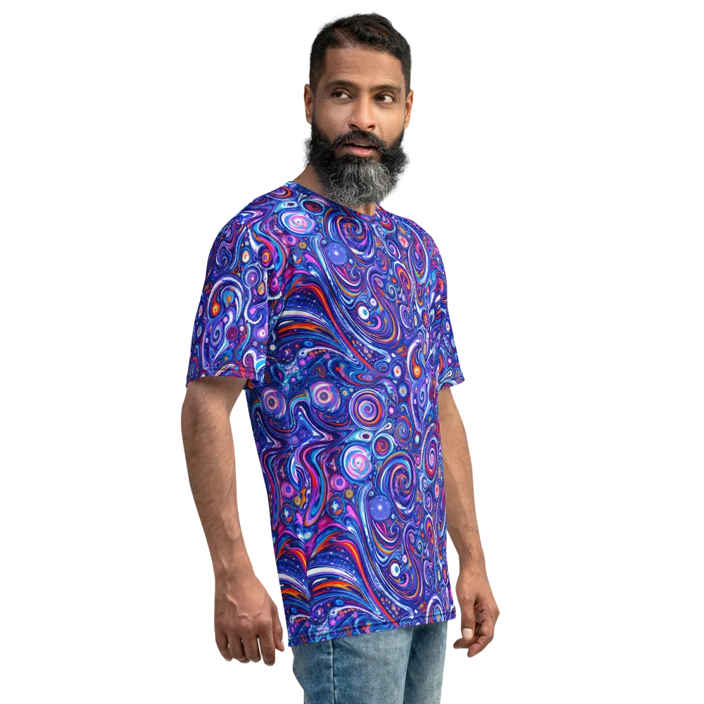 Cosmic Marbles on Men's Crew Neck T-Shirt — Back print