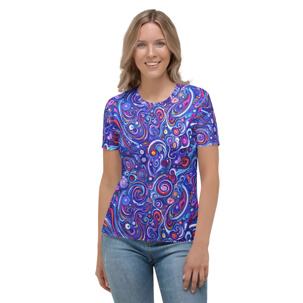 Cosmic Marbles on Women's Crew Neck T-Shirt — Front