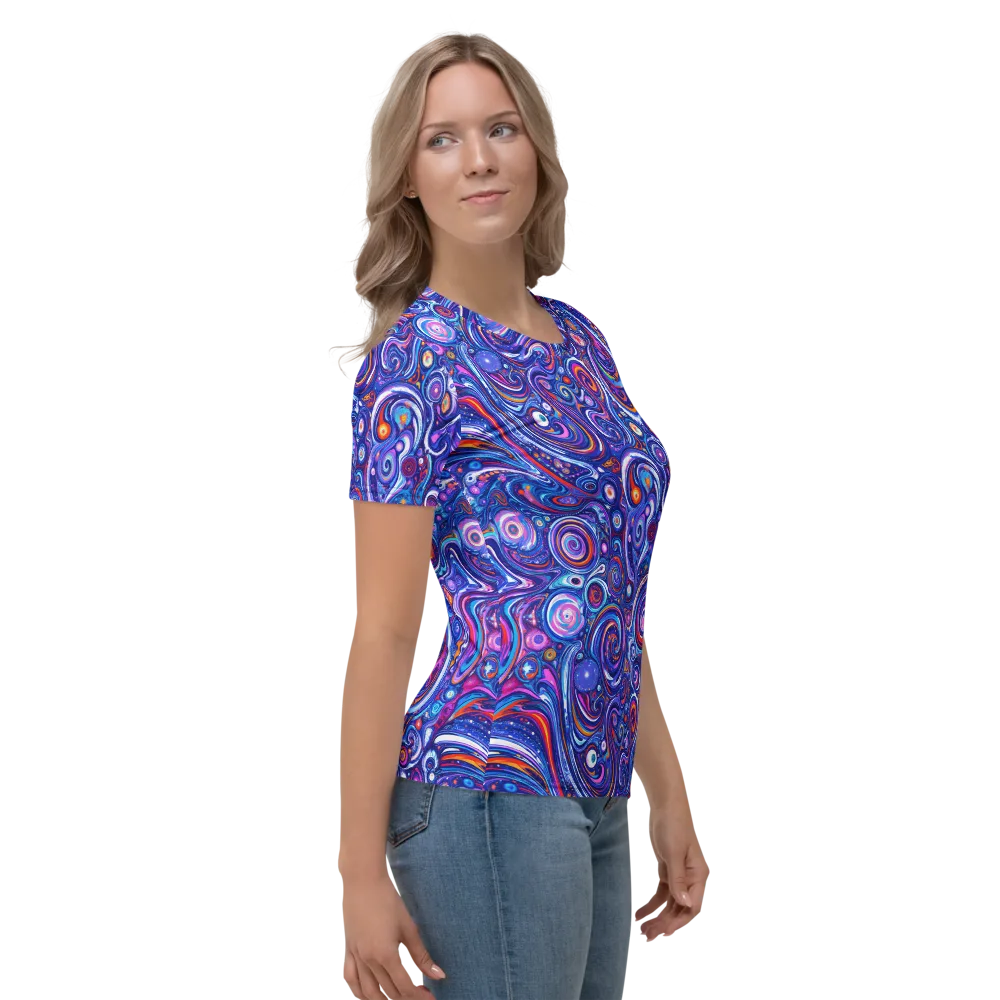 Cosmic Marbles on Women's Crew Neck T-Shirt — Back print