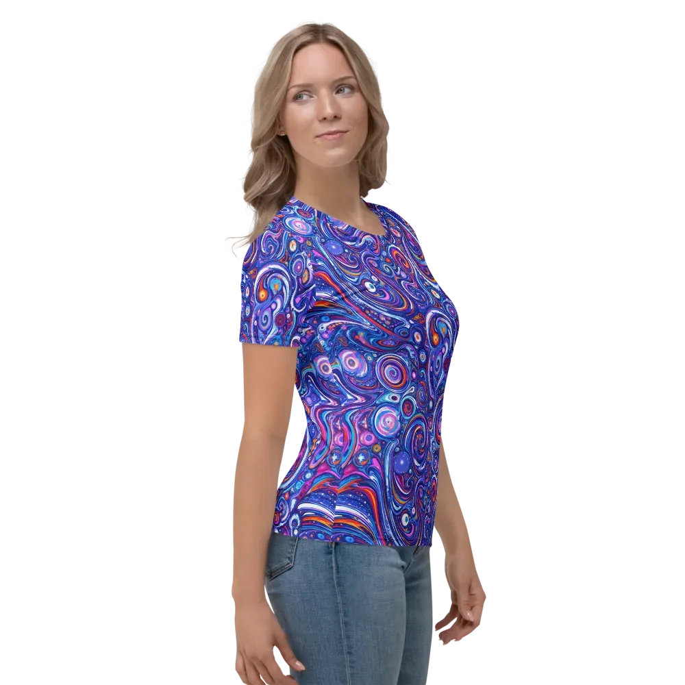 Cosmic Marbles on Women's Crew Neck T-Shirt — Back print