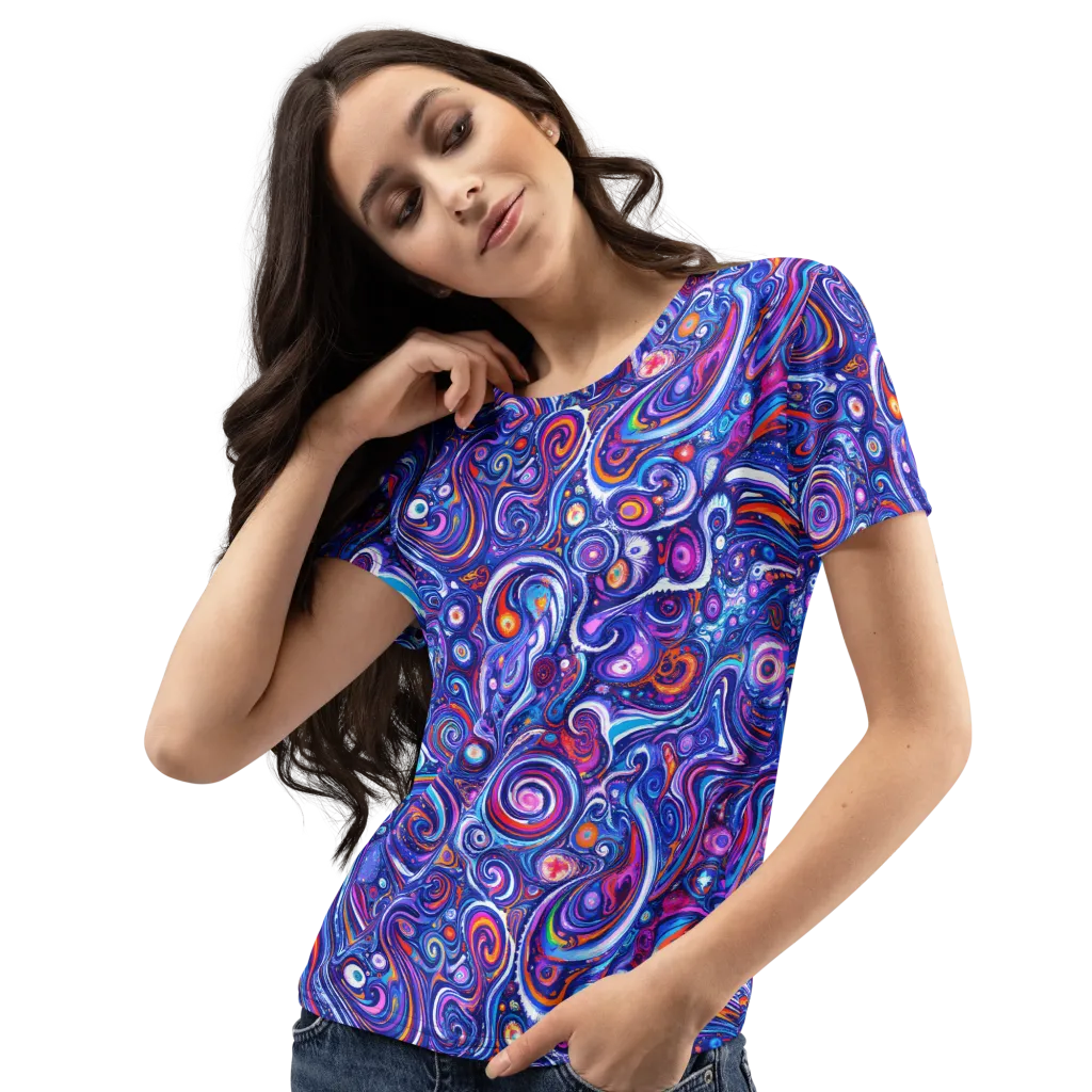 Cosmic Marbles on Women's Crew Neck T-Shirt — Print file
