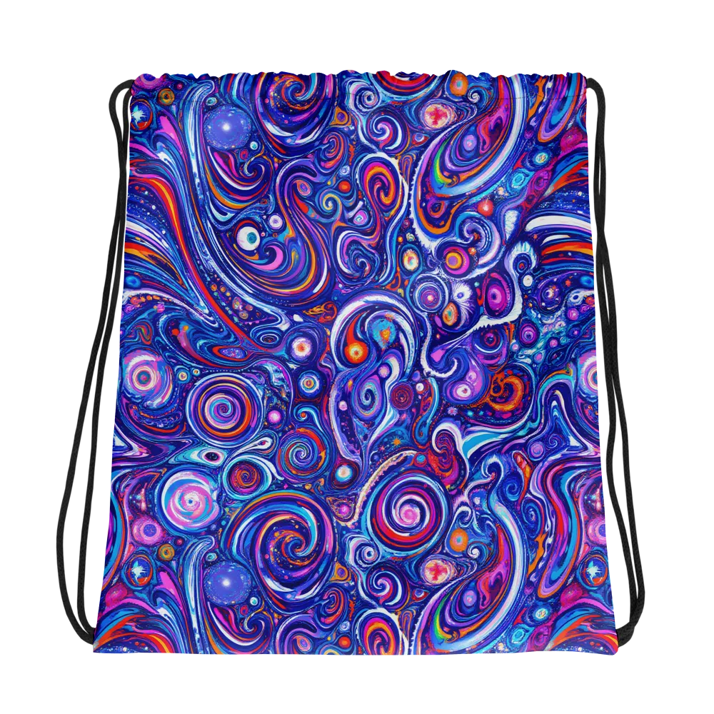 Cosmic Marbles on Drawstring Bag — Mockup