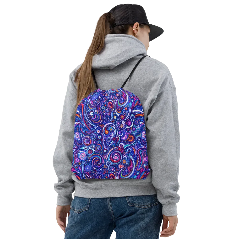 Cosmic Marbles on Drawstring Bag — Front