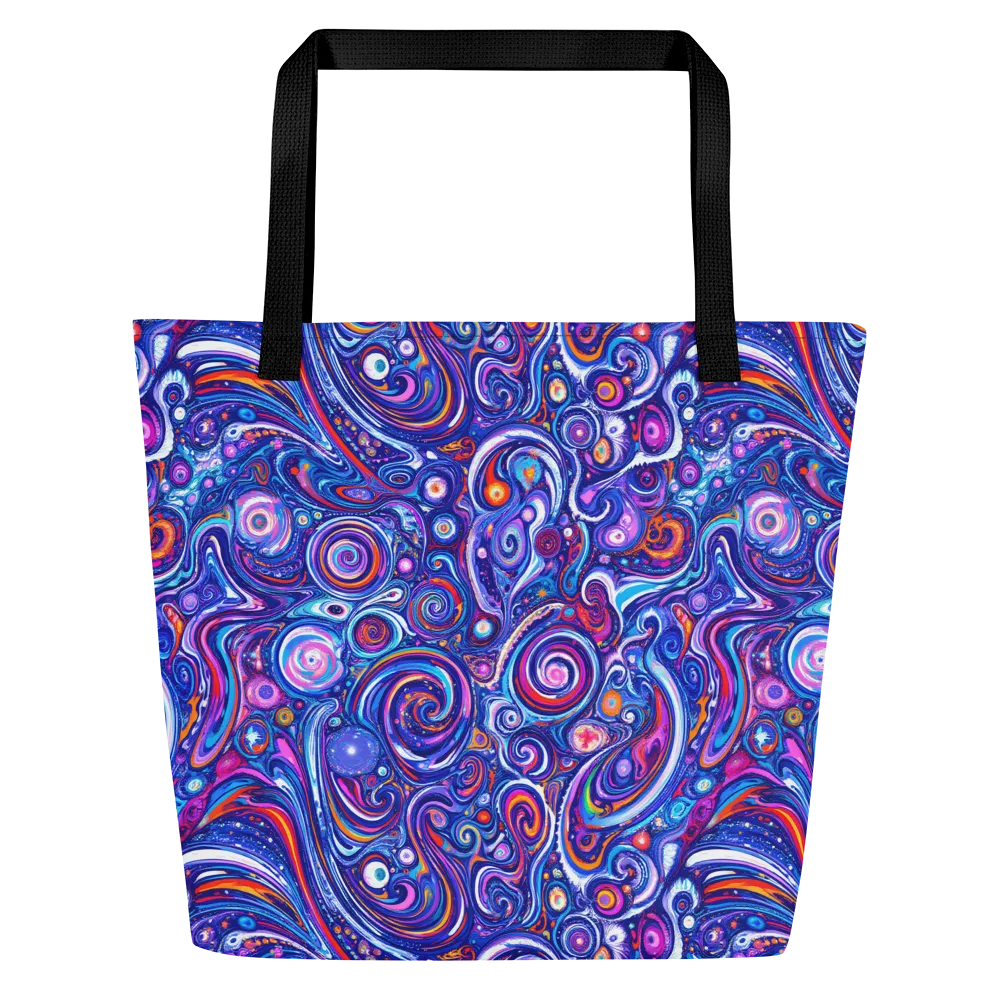 Cosmic Marbles on Large Tote Bag W/ Pocket — Front