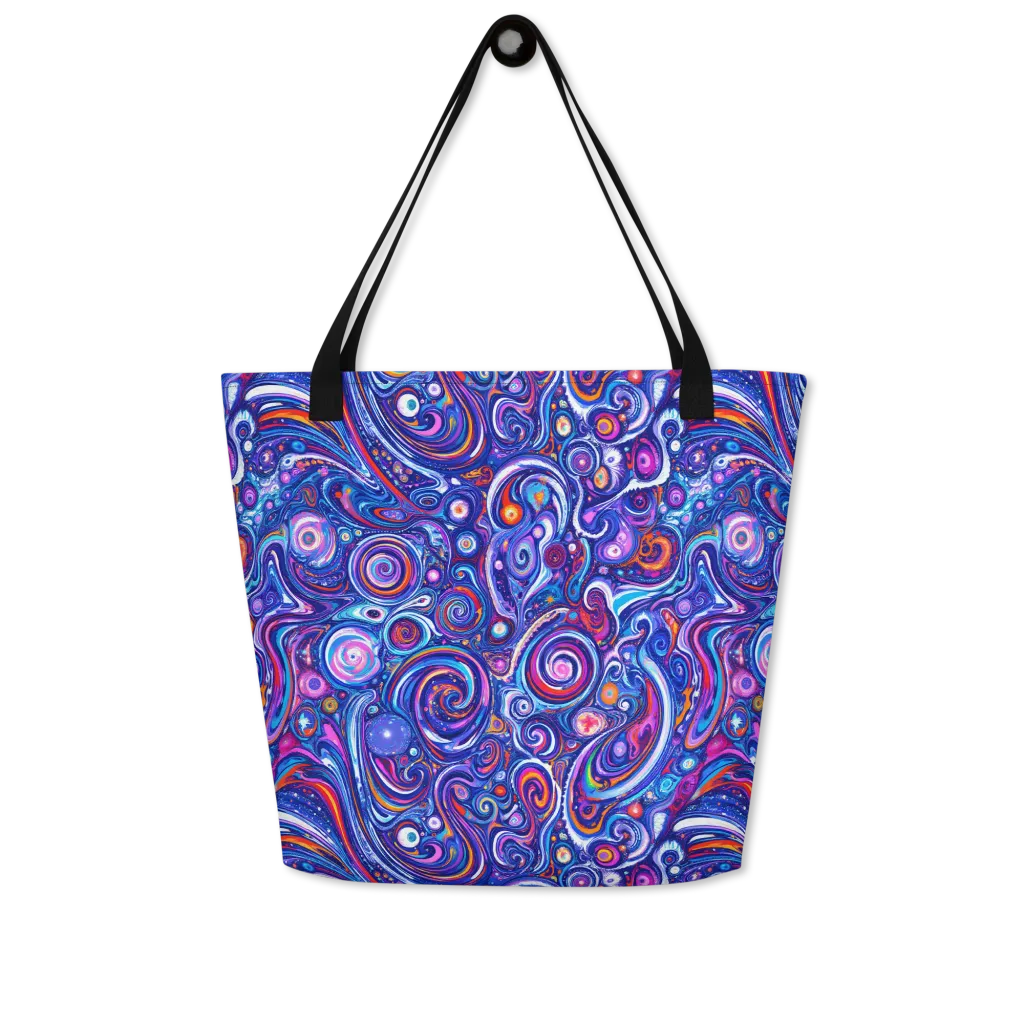 Cosmic Marbles on Large Tote Bag W/ Pocket — Print file