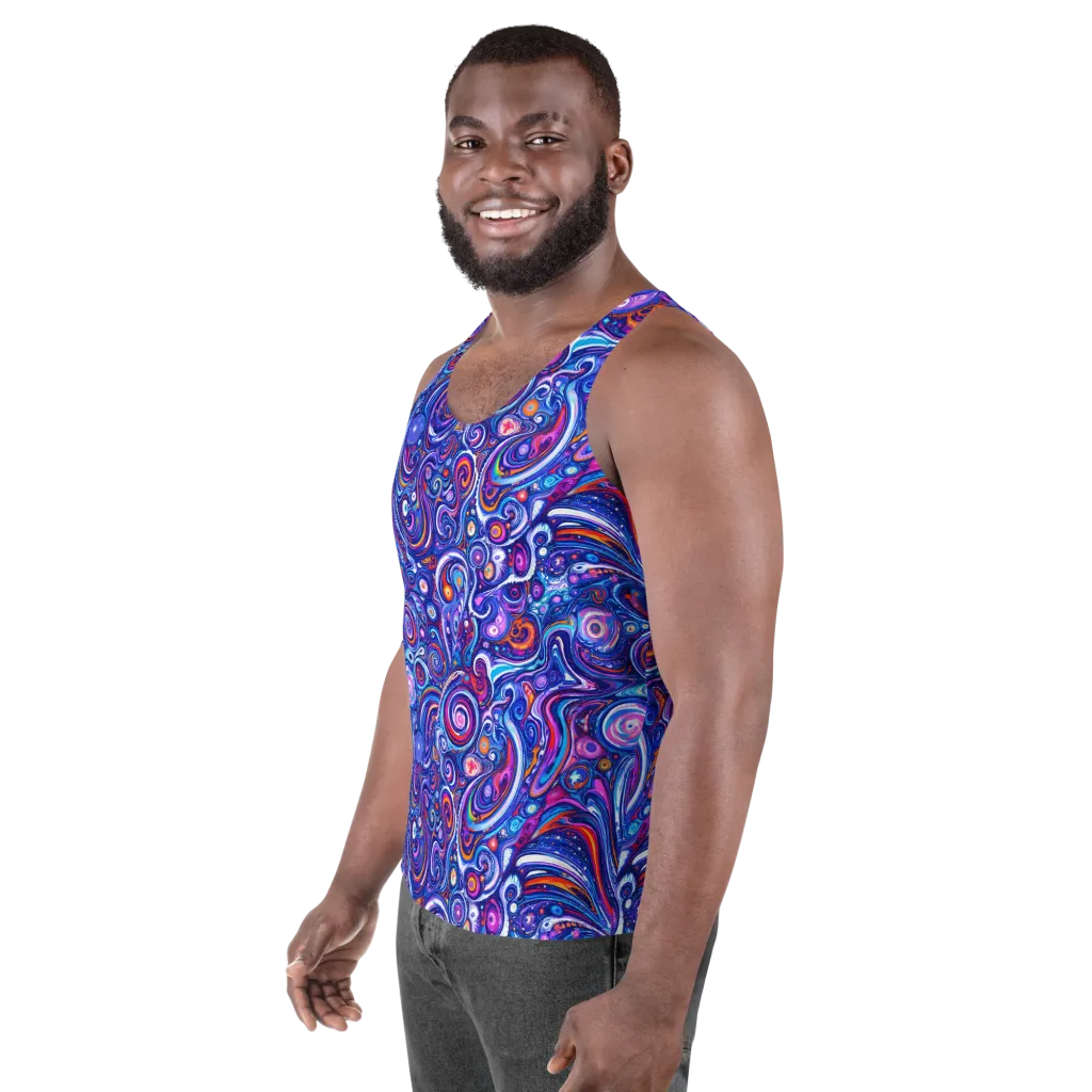 Cosmic Marbles on Men's Tank Top — Left Front
