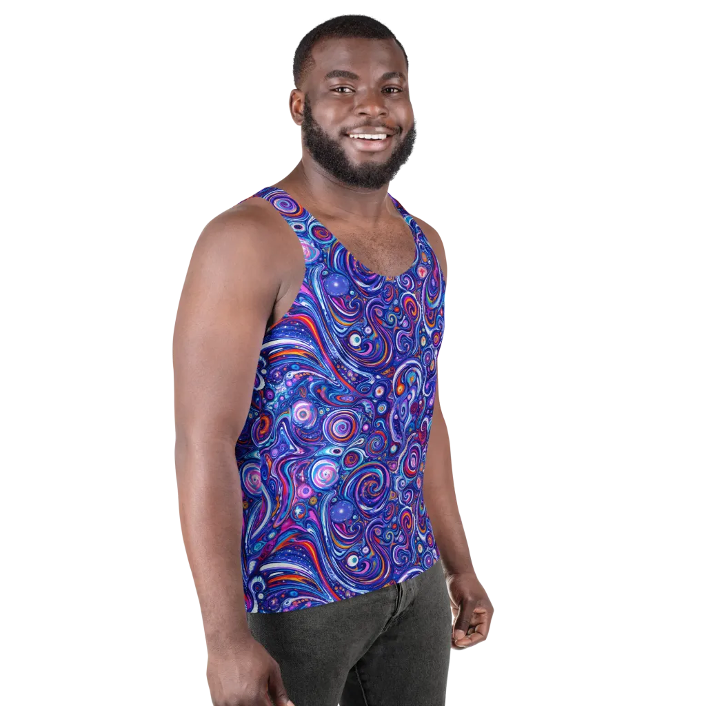Cosmic Marbles on Men's Tank Top — Right Front