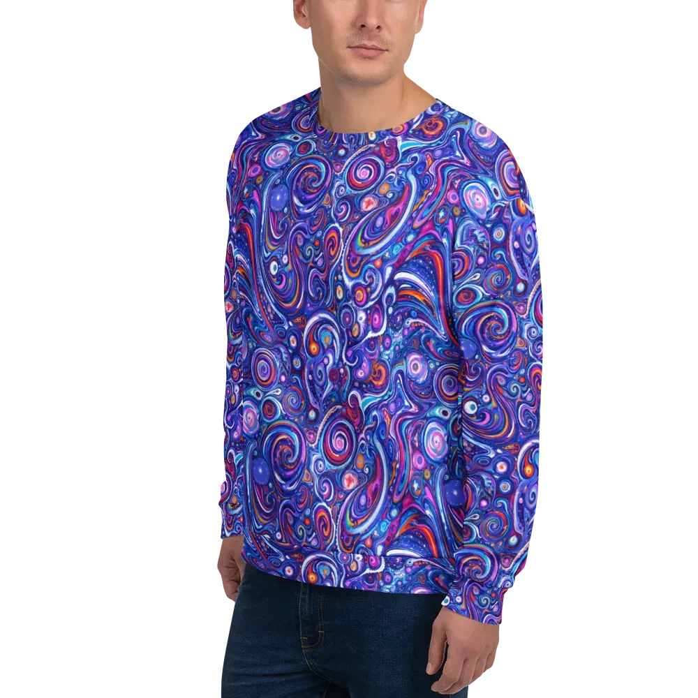 Cosmic Marbles on Sweatshirt — Left Front