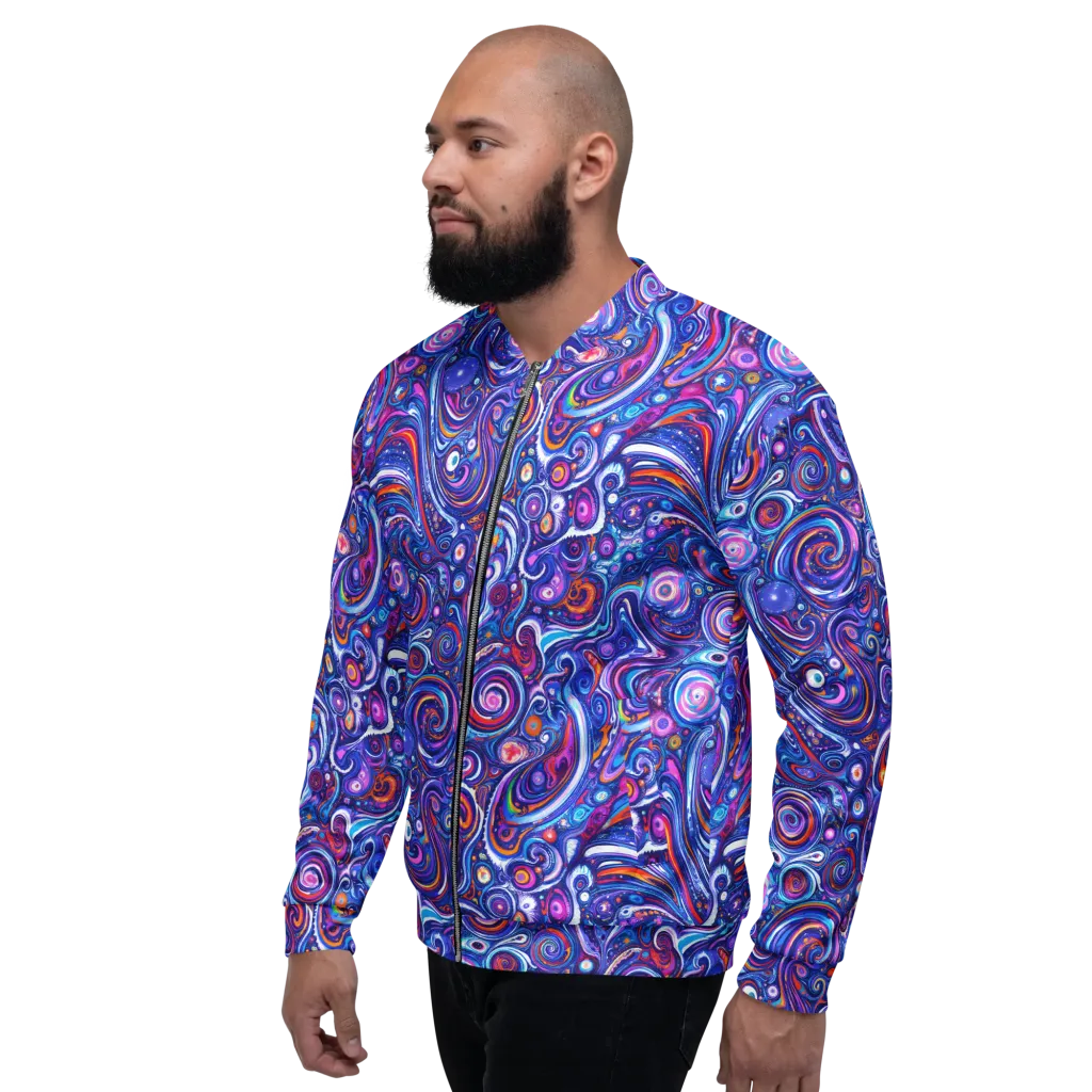 Cosmic Marbles on Bomber Jacket — Left
