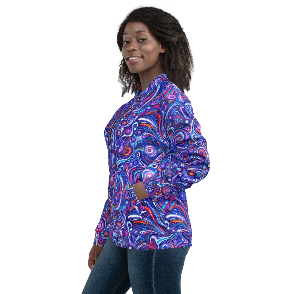 Cosmic Marbles on Bomber Jacket — Left sleeve