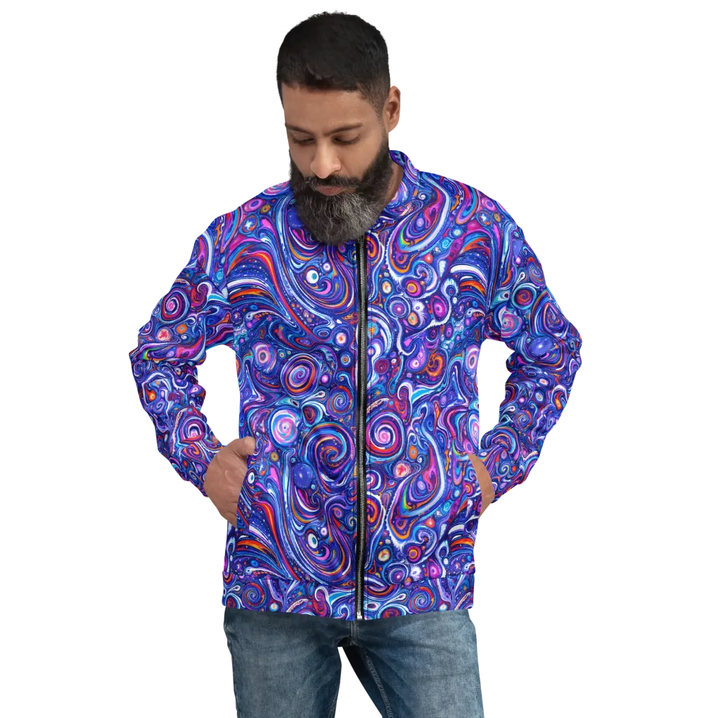 Cosmic Marbles on Bomber Jacket — Front print