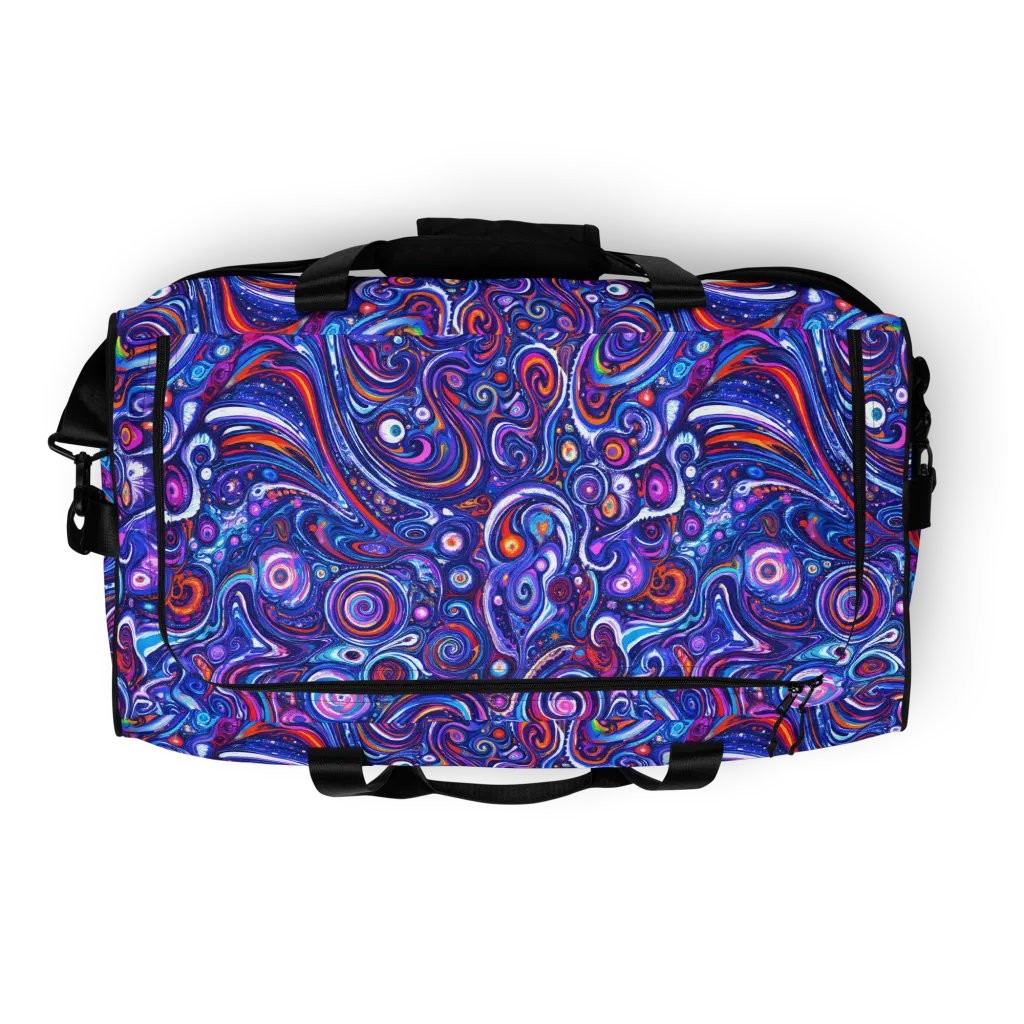Cosmic Marbles on Duffle Bag — Top print