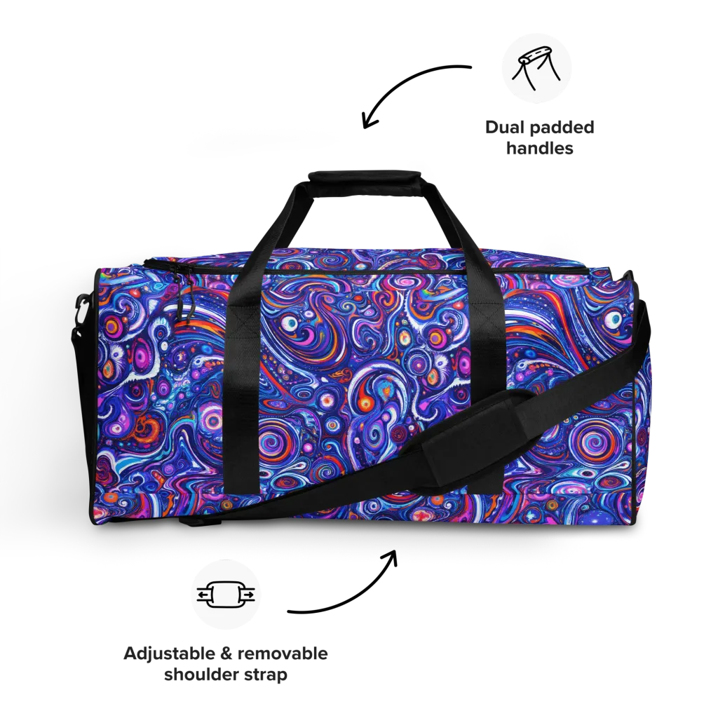 Cosmic Marbles on Duffle Bag — Front print