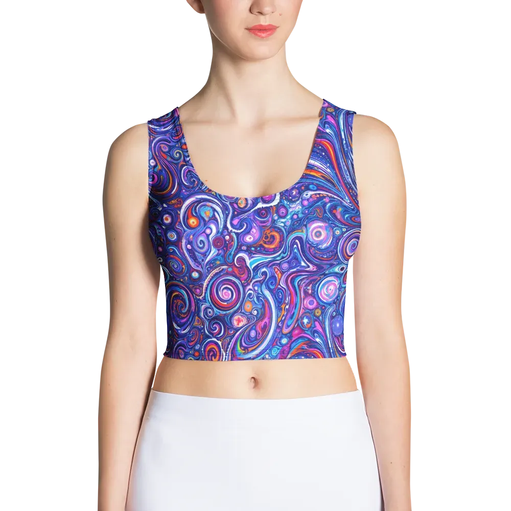 Cosmic Marbles on Crop Top — Front