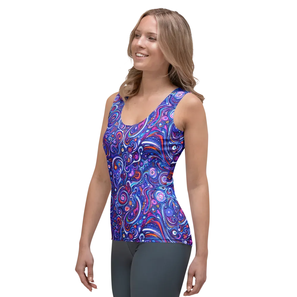 Cosmic Marbles on Women's Tank Top — Left Front
