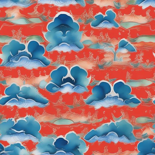 The Vermilion Cloudscape pattern