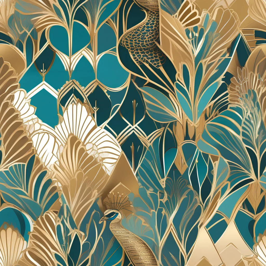 The Gilded Peacock Garden pattern