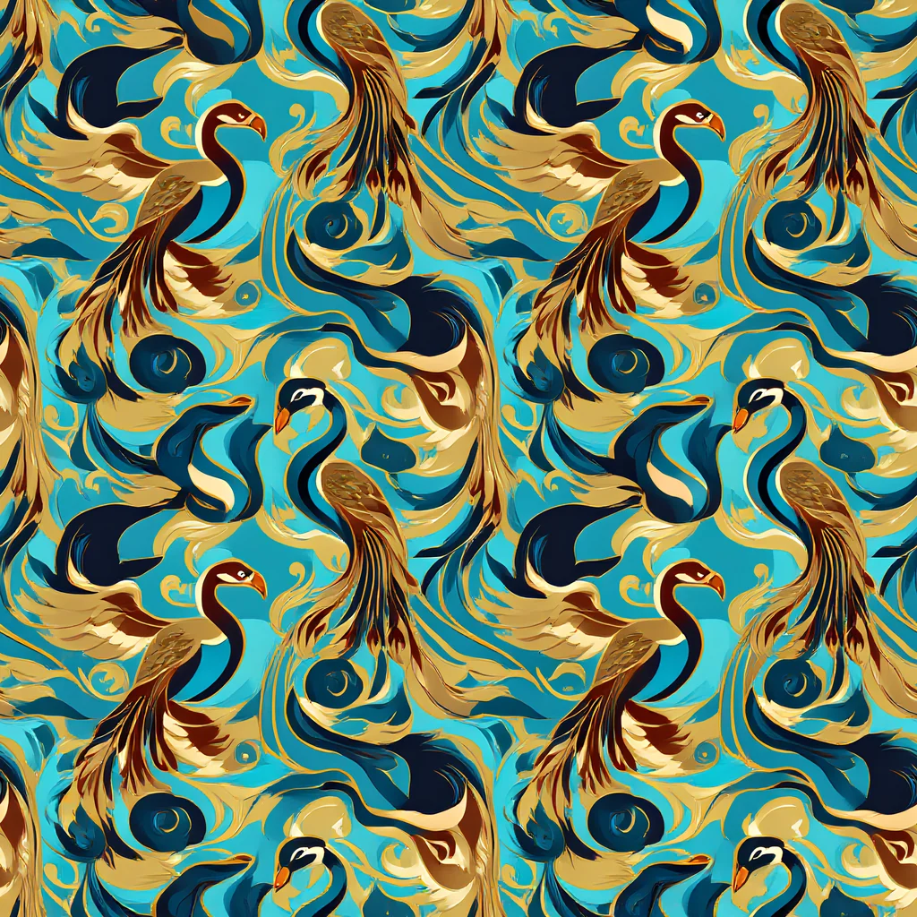 The Gilded Crane Rhapsody pattern