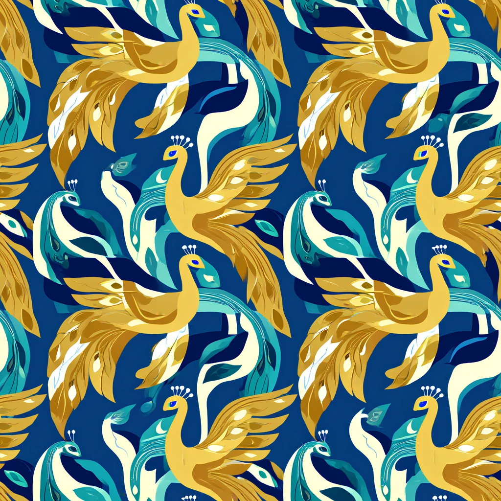 The Gilded Peacock Tide pattern
